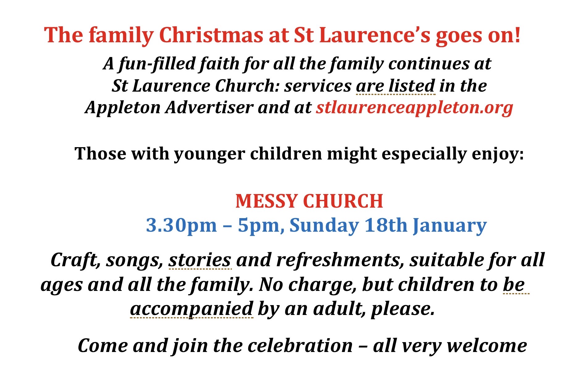 messy church Jan 2026
